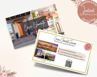AIRBNB QR-Code Visitenkarte, auf CANVA personalisieren