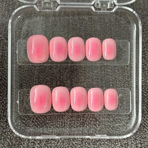 Handmade Pink Aura Nails