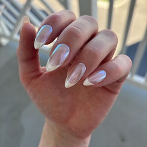 Handmade glazed donut french nails
