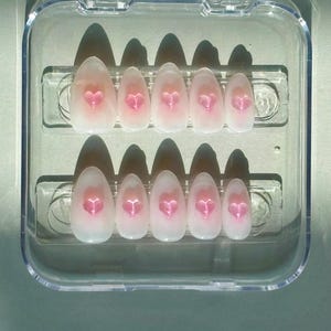 Handmade Jelly Heart Nails