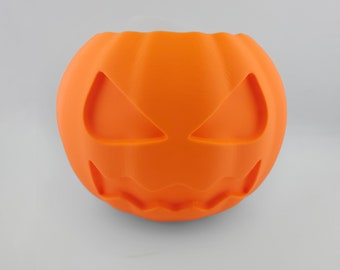 Halloween Pumpkin Planter | Eco-Friendly 3D Printed Succulent Pot | Gothic and Spooky Home Decor | Trick or Treat Storage Jar for Fall