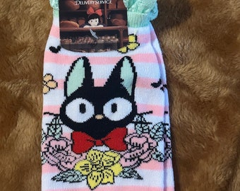 Studio Ghibli Kiki's Delivery Service JiJi Stripe No-Show Socks