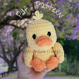 Mini Barnyard Duck crochet pdf pattern low sew and easy