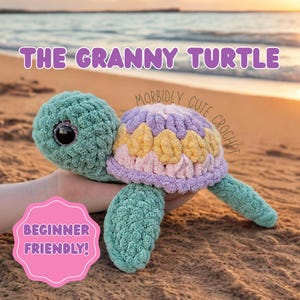 The Granny Turtle pdf granny stitch plushie crochet pattern no sew