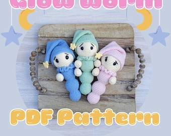 Vintage Glow Worm beginner friendly crochet pattern PDF