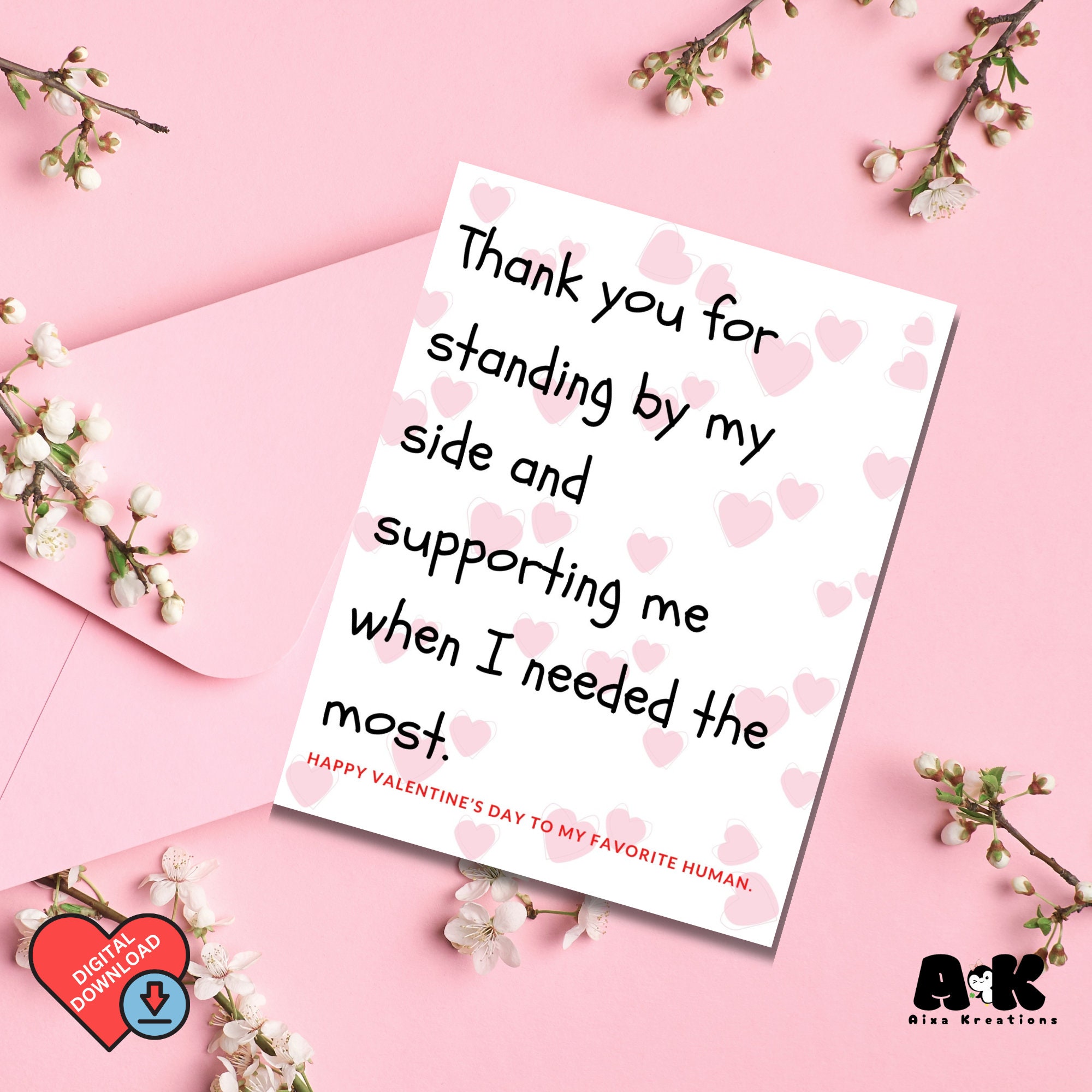 Valentines Card Printable Downloadable Cheap Unique For Him For Her Funny Valentines Card Lovely