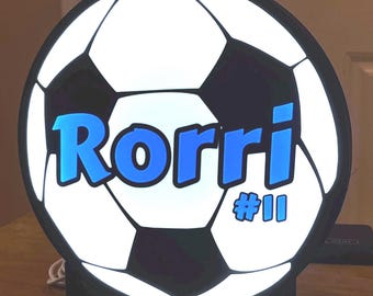 Personalized Soccer Lightbox | Custom Soccer LED Sign