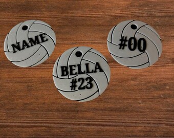 Personalized Volleyball Keychain