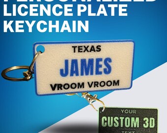 Personalized Licence Plate Keychain | 16th Birthday Gift