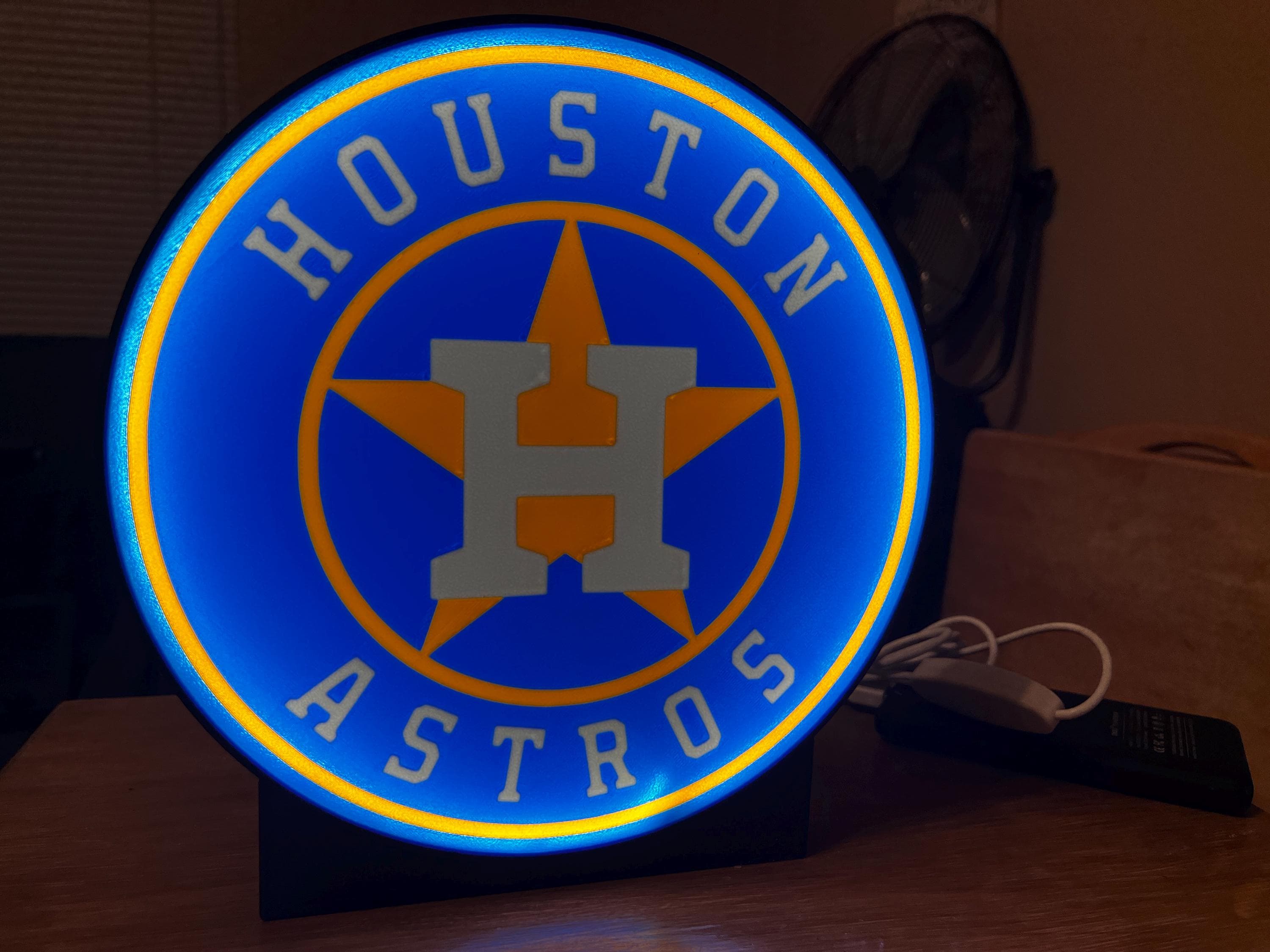 Panneau Rond Aluminium Houston Astros – Déco Rigolote Et étanche – Bangin' Meats