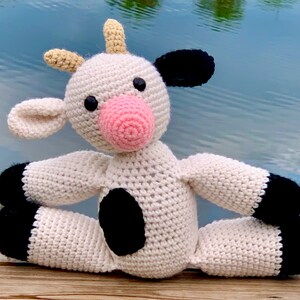 Adorable Handmade Crochet Cow, Farm Animal Plush, Cute Amigurumi Cow, Kids Room Decor, Gift for Cow Lovers, Farm Decor, Birthday, Christmas