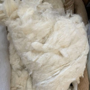FELTING Natural Fiber Sheep Wool WASHED Stuffing Insulation Filling 4 lb