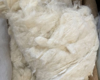 FELTING Natural Fiber Sheep Wool WASHED Stuffing Insulation Filling 5 lb