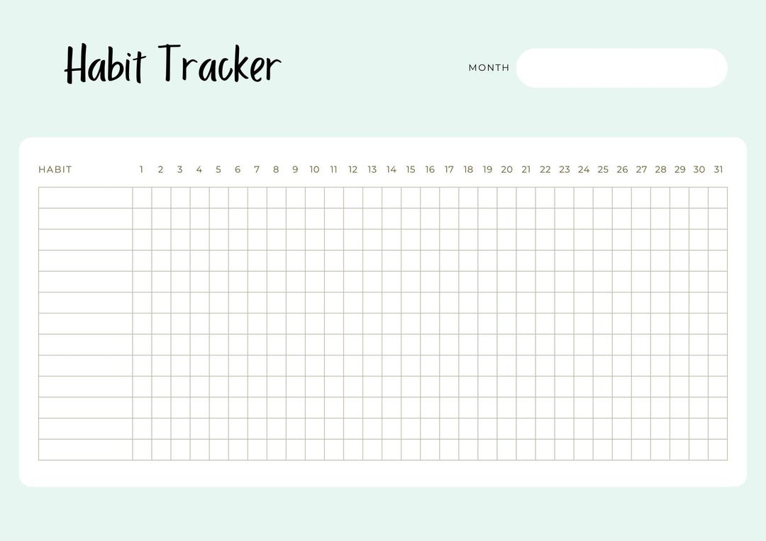 Weekly Checklist | Printable Habit Tracker PDF | Minimalist Planner ...