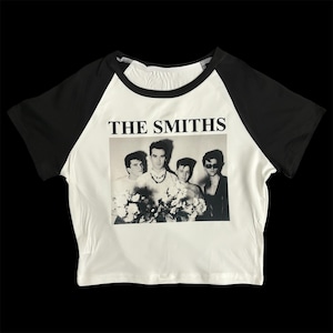 Camiseta corta para bebé con cuello raglán, estilo pop británico, indie rock, post punk, de los años 80 de The Smiths
