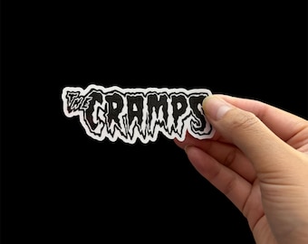 Psychobilly horror punk band sticker for laptop, phone, notebook, journal, planner