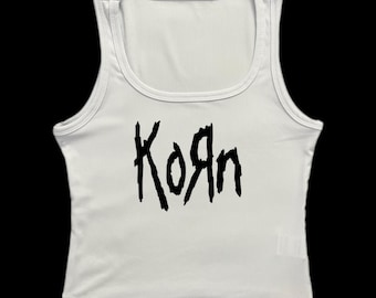 1990s alternative nu metal band cropped tank top