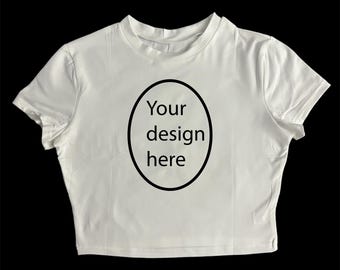 Personalized custom logo/band/design cropped t shirt