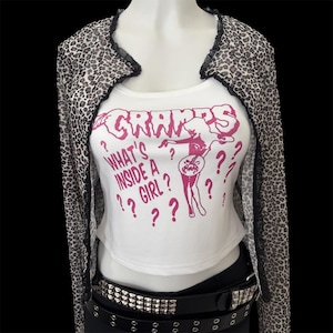 Pink what&#39;s inside a girl psychobilly horror punk band tank top