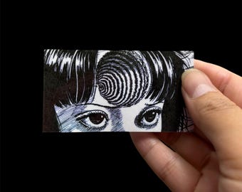 Spirals horror manga anime girl sticker for laptop, notebook, journal, planner