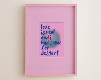 Liefdesposter, jaren 70 muurprint, rode muurkunst, Valentijnsdagcadeau, digitale download, trendy print, psychedelische kunst, retroprint, trippy poster
