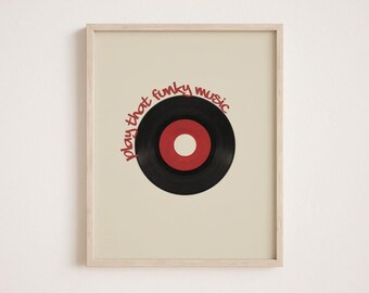 Music Lover Print Retro Wall Art Kitchen Print Trendy Wall Poster Vintage Music Poster Digital Download Vertical Studio Wall Art
