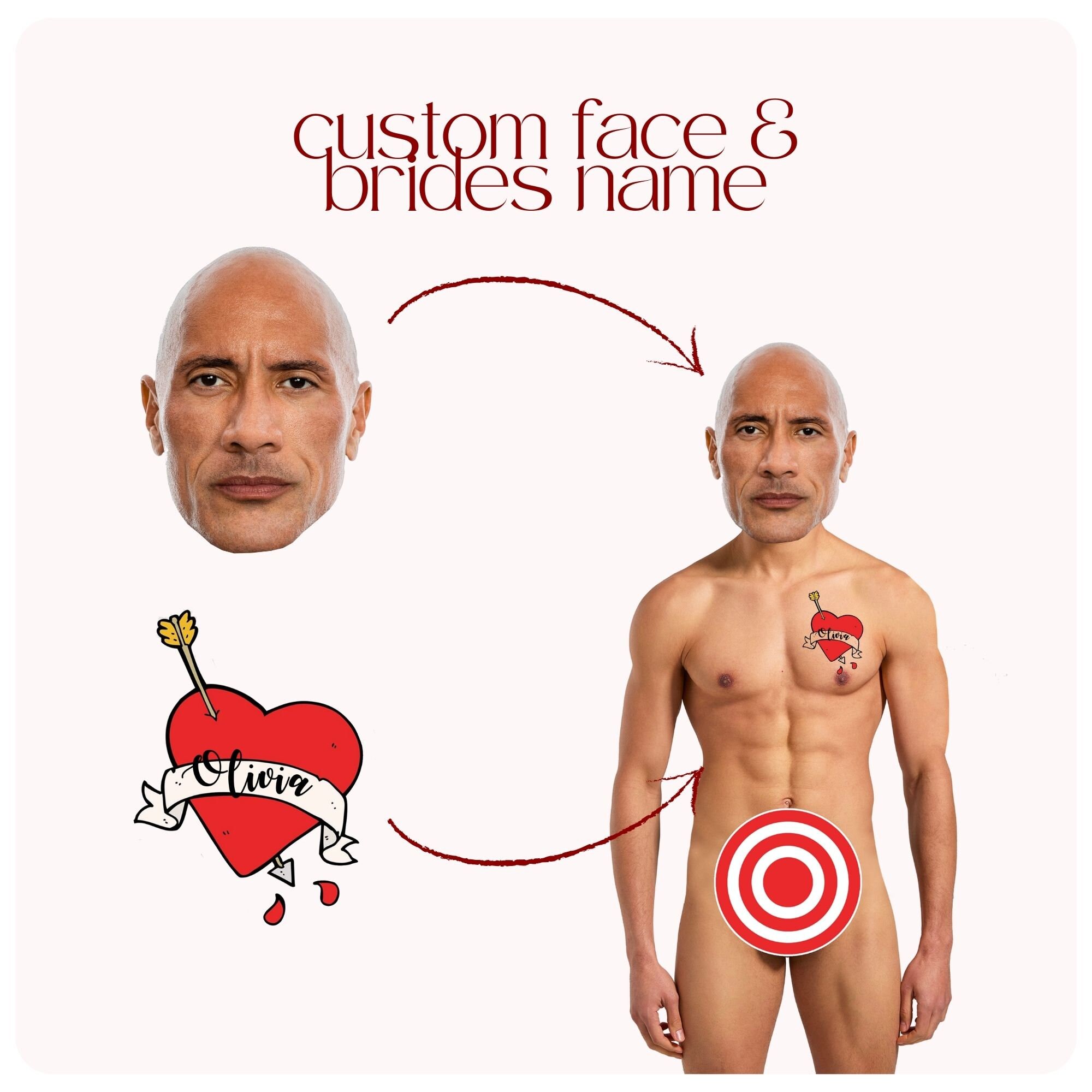 Pin the Junk on the Hunk, Junk on the Hunk, Hens Party Games, Pin the