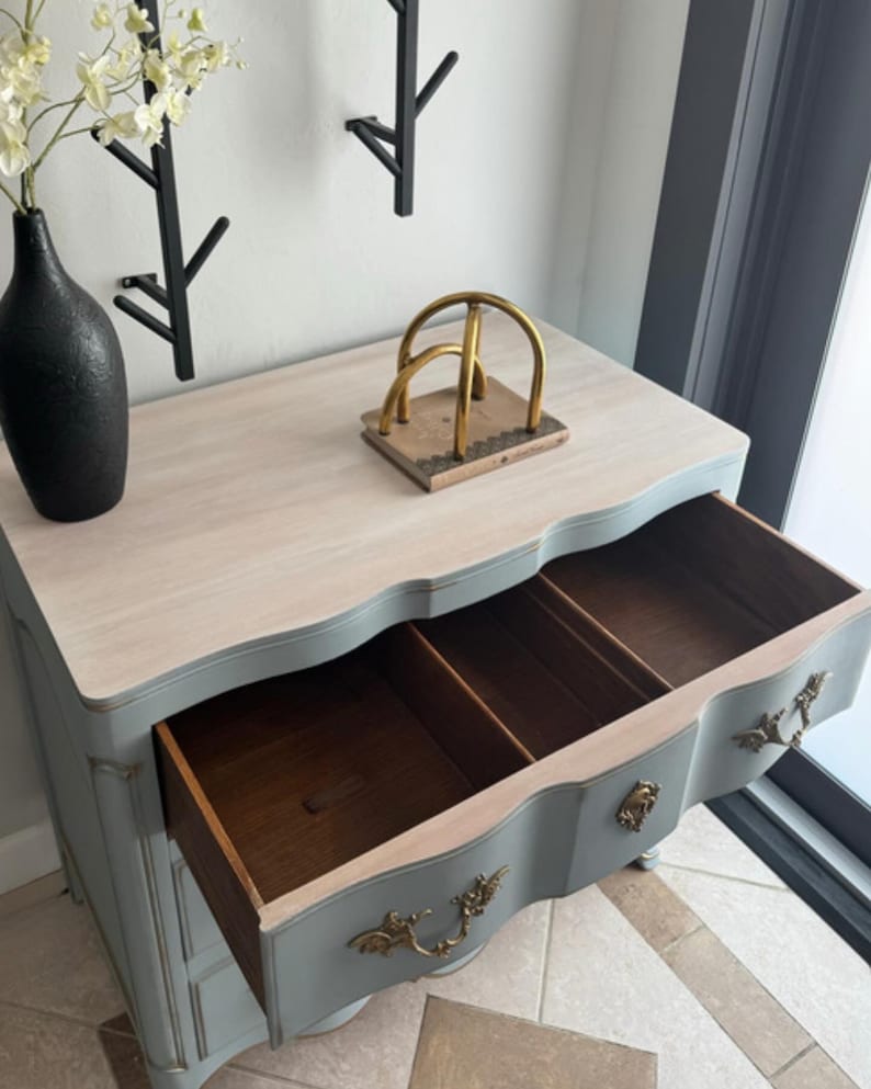 SOLD Beauty and the Beast French Country Chest of Drawers Hand Painted