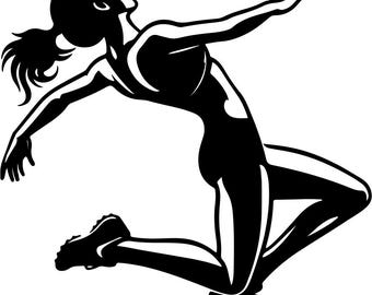 Silhouette di atletica leggera femminile: Clipart sportive (PNG, SVG, JPG Download digitale)