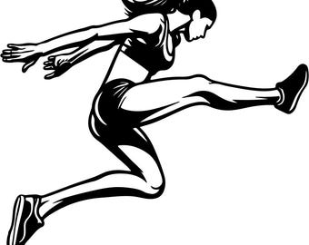 Clipart di atleta di atletica leggera: design di ostacolo (PNG, SVG, JPG)