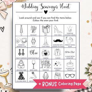 Wedding Scavenger Hunt & Bonus Cake Design Activity for Kids (Printable)