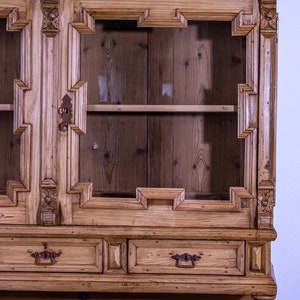 Waxed Antique Pine Kitchen Dresser zdjęcie 3