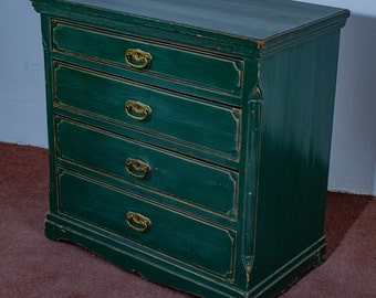 Original Paint Antique Pine Smaller Chest of Drawers