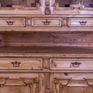 Waxed Antique Pine Kitchen Dresser zdjęcie 4