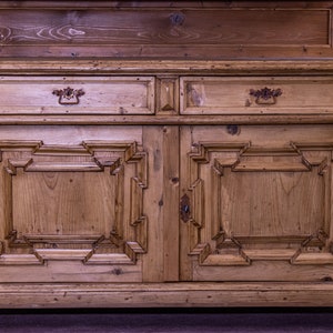 Waxed Antique Pine Kitchen Dresser zdjęcie 5