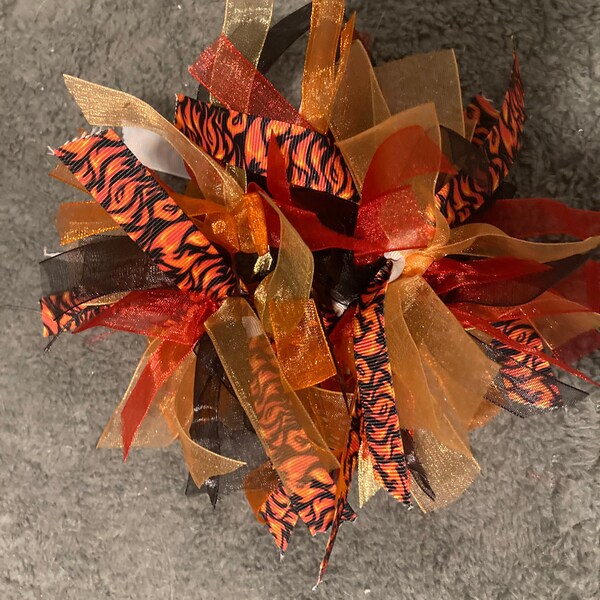 Team Or Group Handmade Show Stopping Ribbon Scrunchie Stand Out Cheerleading Hair Accessory