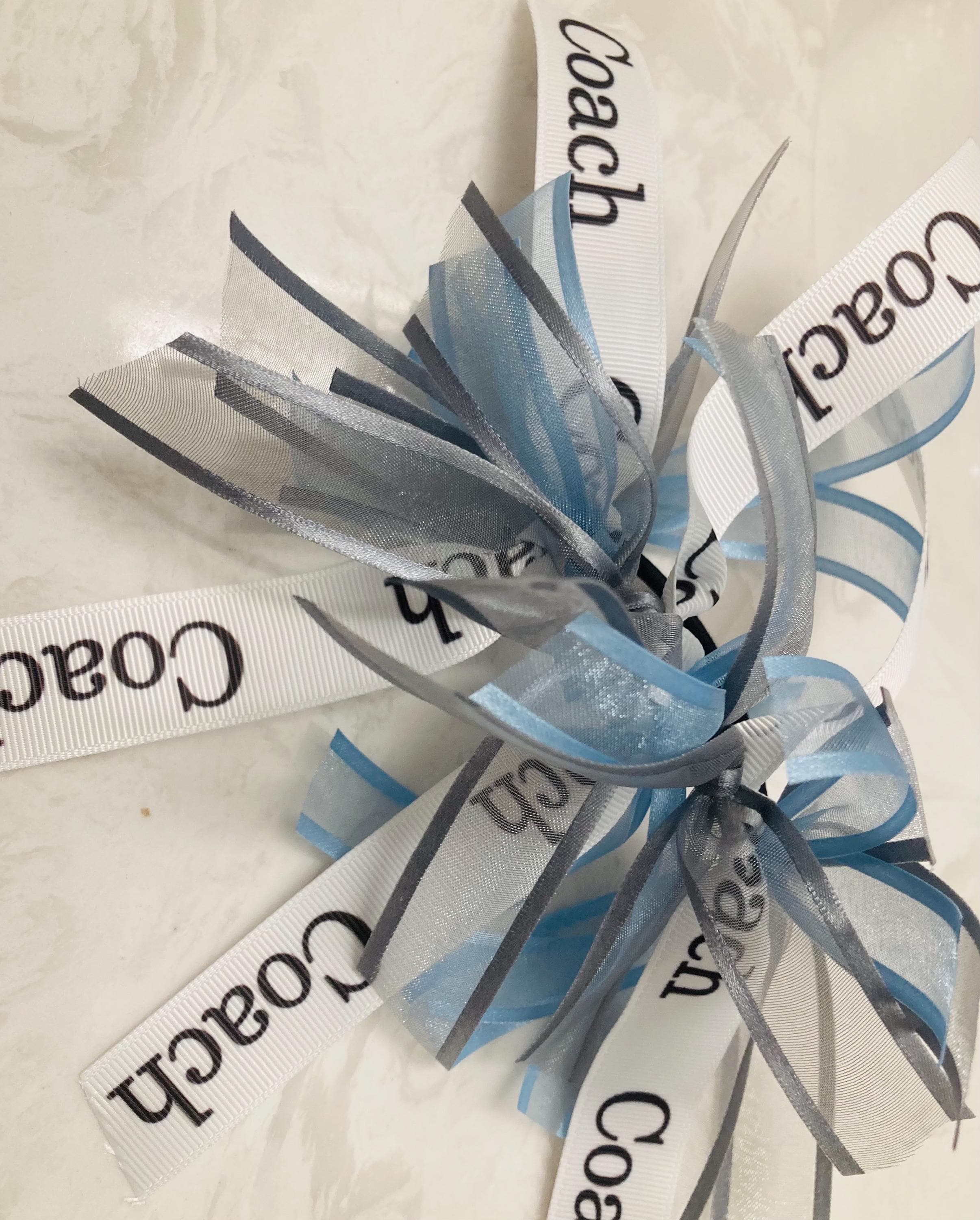 Coach Themed Ribbon Scrunchie. Handmade With Quality Ribbon and Strong ...