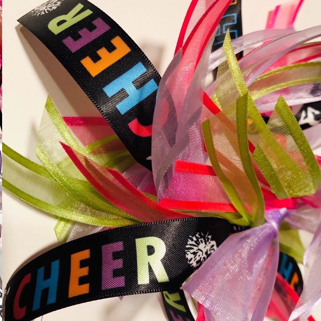 Handmade, Made to Order Cheerleading Themed Ribbon Scrunchie - Etsy