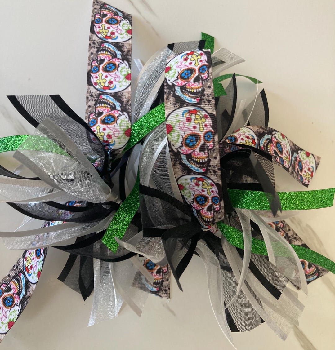 Sugar Skull, Dia De Los Muertos, Day of the Dead Themed Hair Tie ...