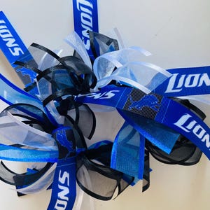 デトロイト・ライオンズ NFL テーマのリボン シュシュ