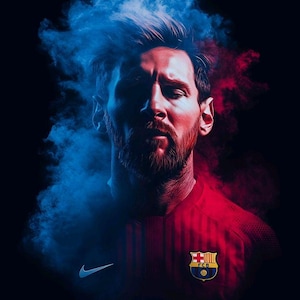 Messi Barca Digital Prints and Phone Wallpaper Bundle (4 Images)