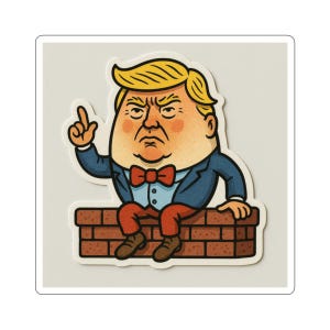 Humpty Trumpy Politischer Aufkleber: Aufkleber im Kiss-Cut-Design