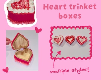 Heart cake trinket boxes!