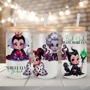 Disney Villains Clip Art Glass Cup