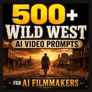 Wild West AI Video Prompts for Filmmakers, Directors, Writers (Digital Download)