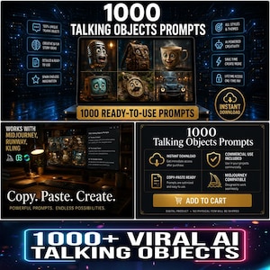 1000 Talking Objects Prompts | Digital Download