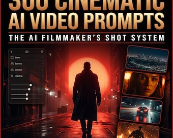 300 sugerencias de vídeo con IA para cine, ideas para escenas de rodaje (descarga instantánea)