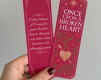 Bokmärke inspirerat av Once Upon A Broken Heart
