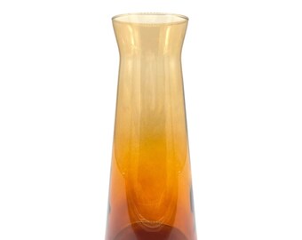 1980s Mid Century Amber Glass Vase