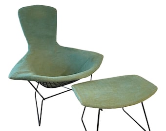 Harry Bertoia for Knoll, Bird Lounge Chair With Ottoman, 1960